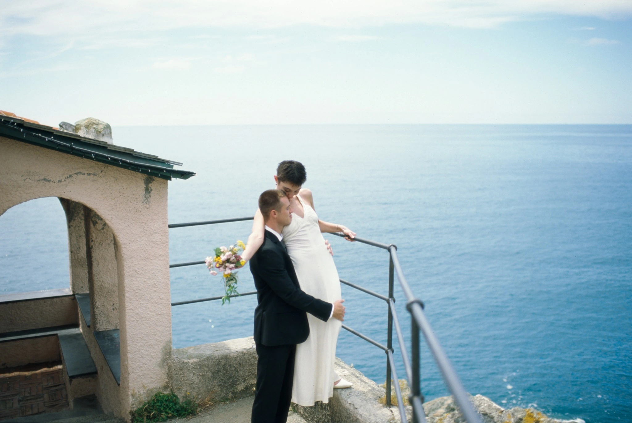 Kodak E100 wedding film photo from Italy, dry scanned on a Heidelberg Tango